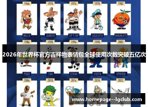 2026年世界杯官方吉祥物表情包全球使用次数突破五亿次